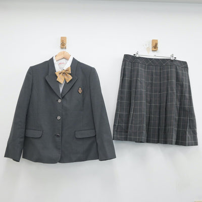 【中古】北海道 北海道恵庭南高等学校 女子制服 4点（ブレザー・シャツ・スカート）sf023448