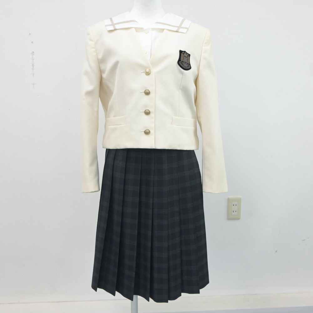 【中古】岡山県 岡山南高等学校 女子制服 3点（ブレザー・シャツ・スカート）sf023462