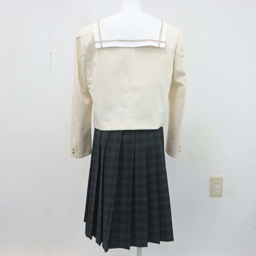 【中古】岡山県 岡山南高等学校 女子制服 3点（ブレザー・シャツ・スカート）sf023462