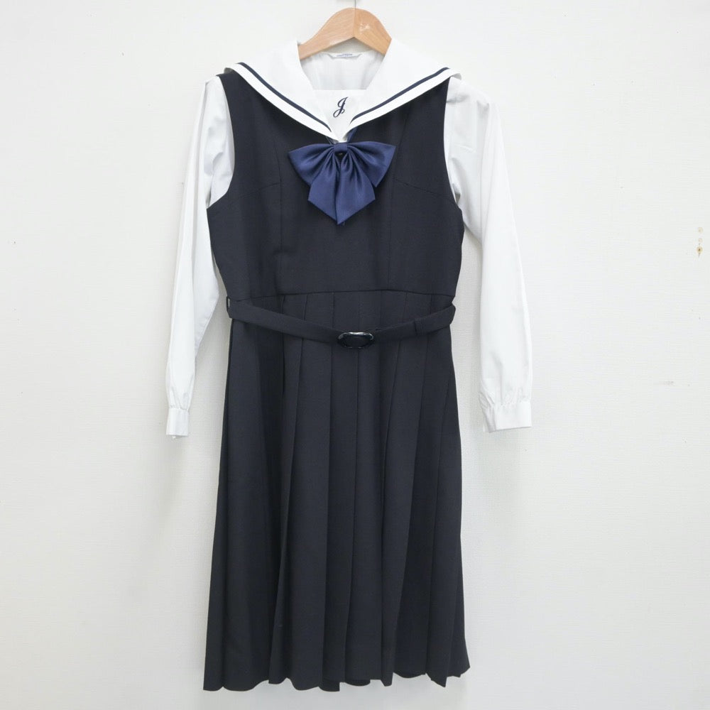 【中古】福岡県 福岡工業大学附属城東高等学校 女子制服 4点（ブレザー・シャツ・ジャンパースカート）sf023468