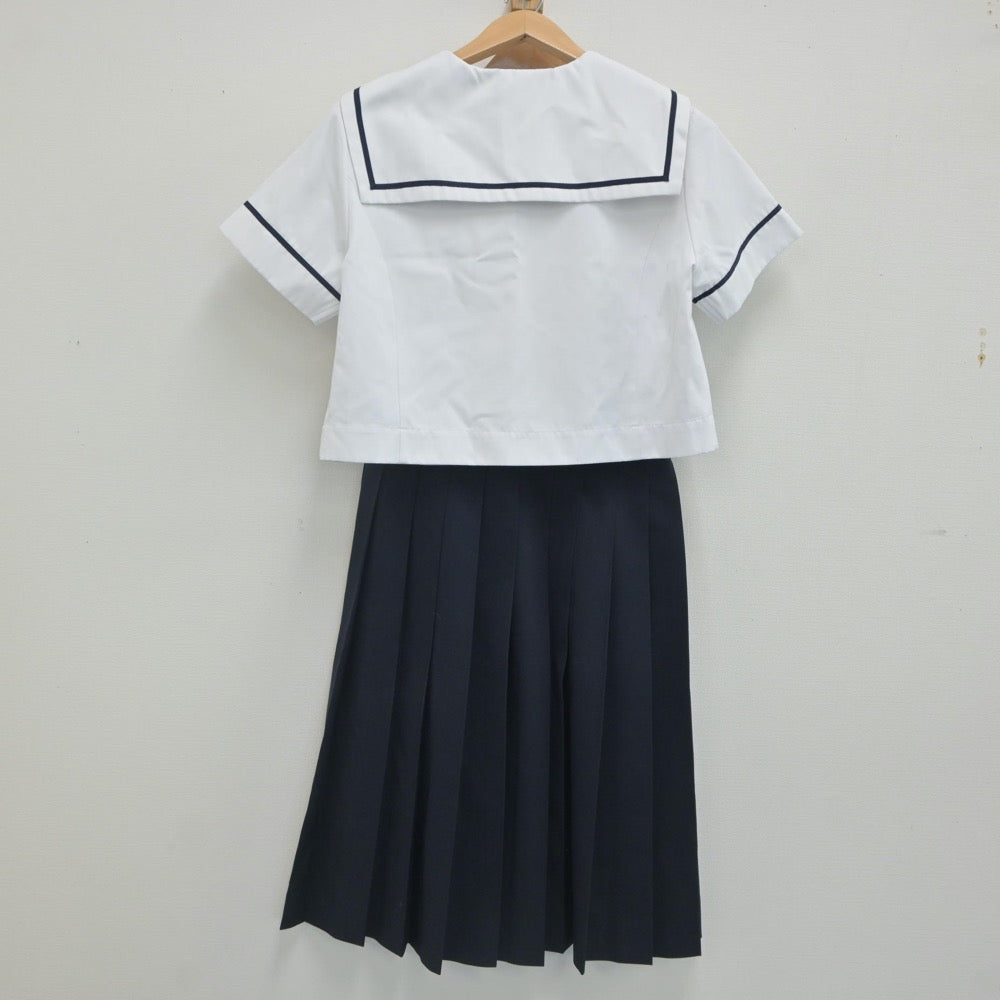 【中古】福岡県 福岡工業大学附属城東高等学校 女子制服 2点（セーラー服・スカート）sf023470