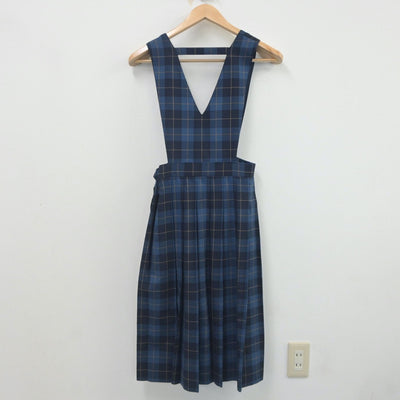 【中古】福岡県 志免中学校 女子制服 1点（ジャンパースカート）sf023479