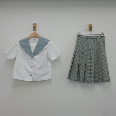 【中古】岡山県 就実高等学校 女子制服 5点（セーラー服・スカート）sf023482