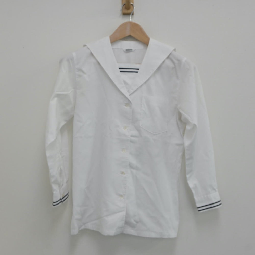 【中古】岡山県 就実高等学校 女子制服 3点（セーラー服・シャツ）sf023483