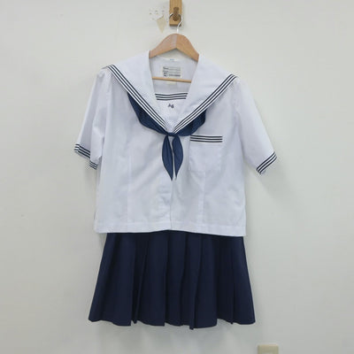 【中古】愛知県 安城学園高等学校 女子制服 3点（セーラー服・スカート）sf023488