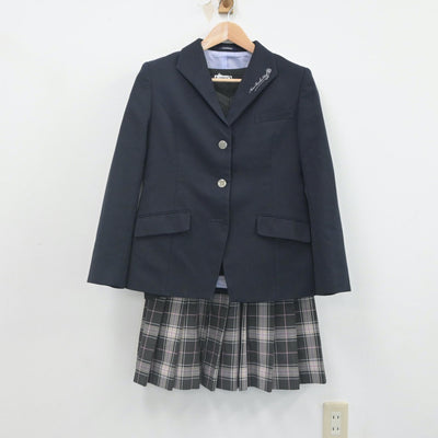 【中古】奈良県 奈良文化高等学校 女子制服 5点（ブレザー・ニット・スカート）sf023490