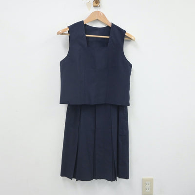 【中古】神奈川県 大鳥中学校 女子制服 2点（ベスト・スカート）sf023492