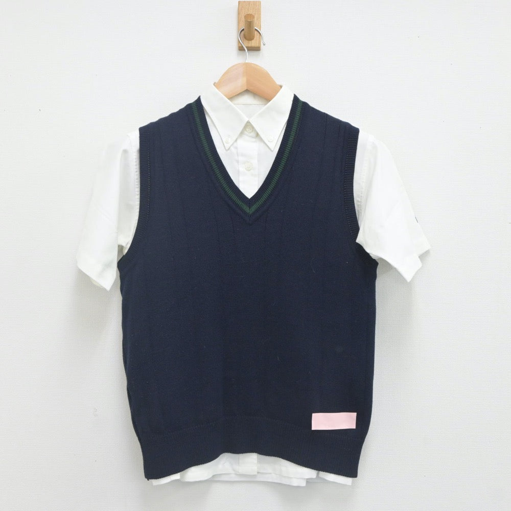 【中古】神奈川県 横浜創英高等学校 女子制服 3点（シャツ・ニットベスト）sf023493