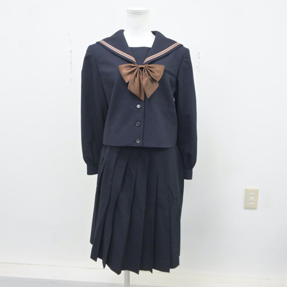 【中古】岡山県 岡山南高等学校 女子制服 5点（ブレザー・セーラー服・シャツ・スカート）sf023497