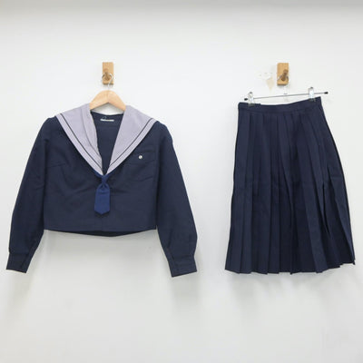 【中古】大阪府 登美丘中学校 女子制服 3点（セーラー服・スカート）sf023498