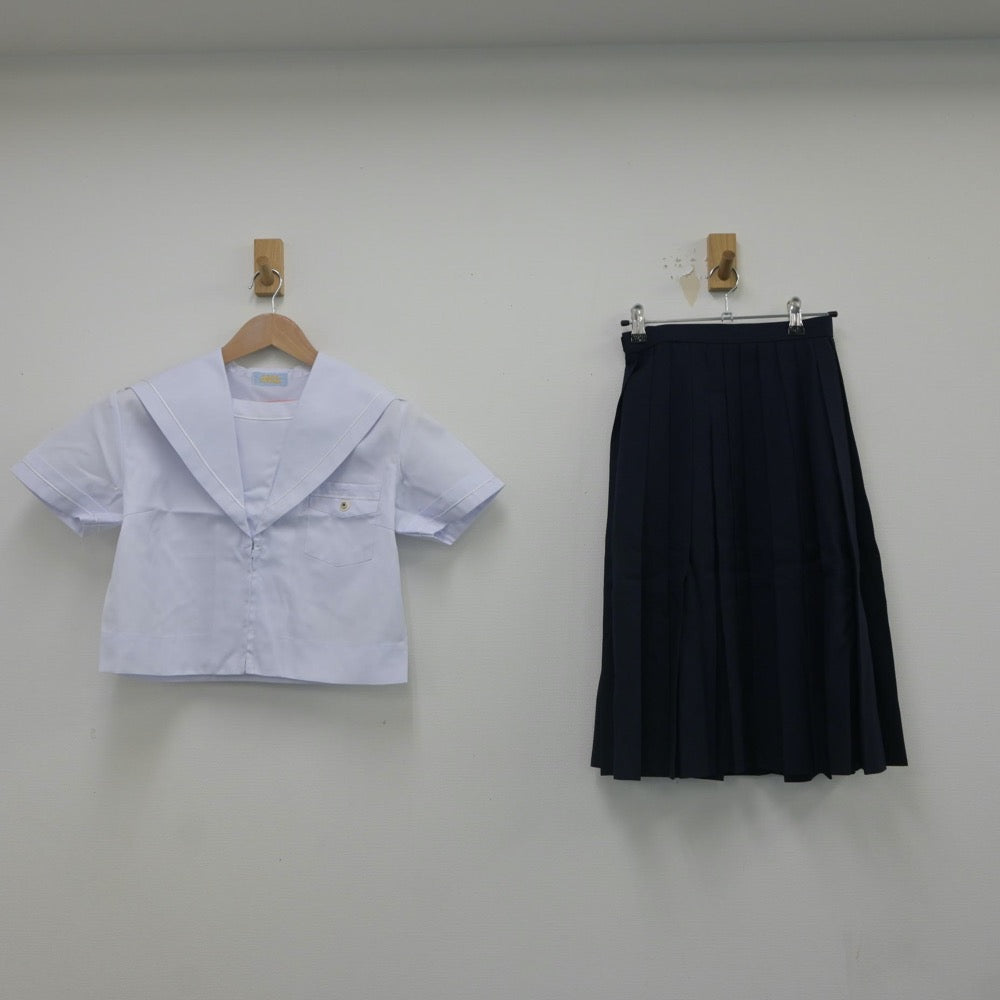 【中古】大阪府 登美丘中学校 女子制服 3点（セーラー服・スカート）sf023499