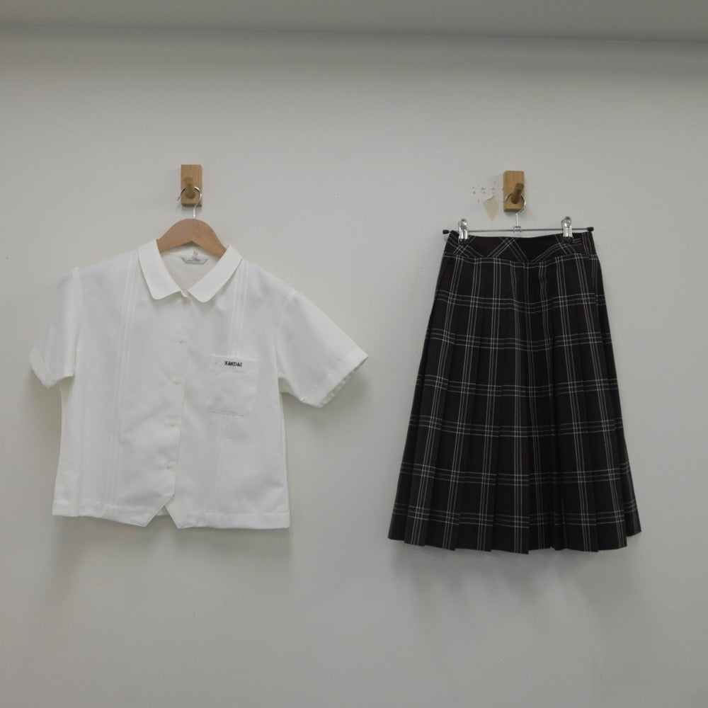 【中古】大阪府 関西大学第一中学校・高等学校 女子制服 2点（シャツ・スカート）sf023500