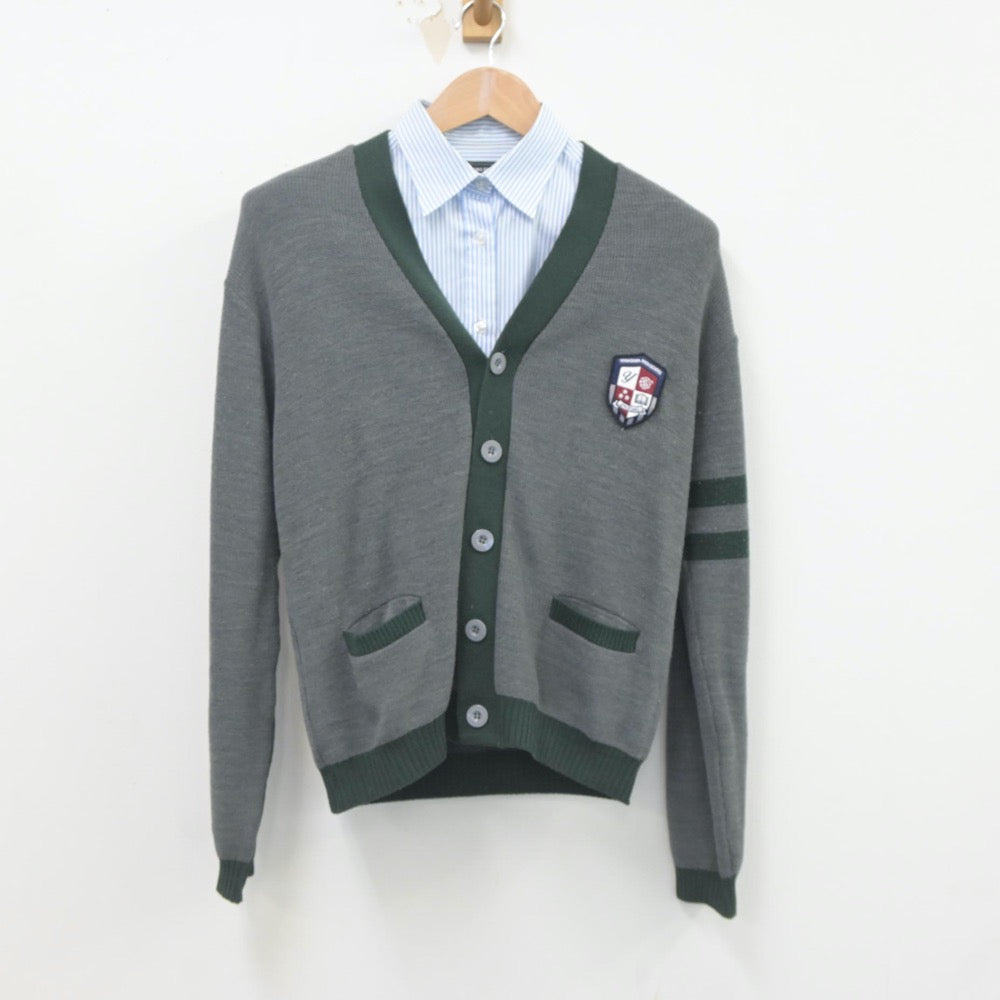 【中古】福岡県 柳川高等学校 女子制服 2点（シャツ・ニット）sf023509