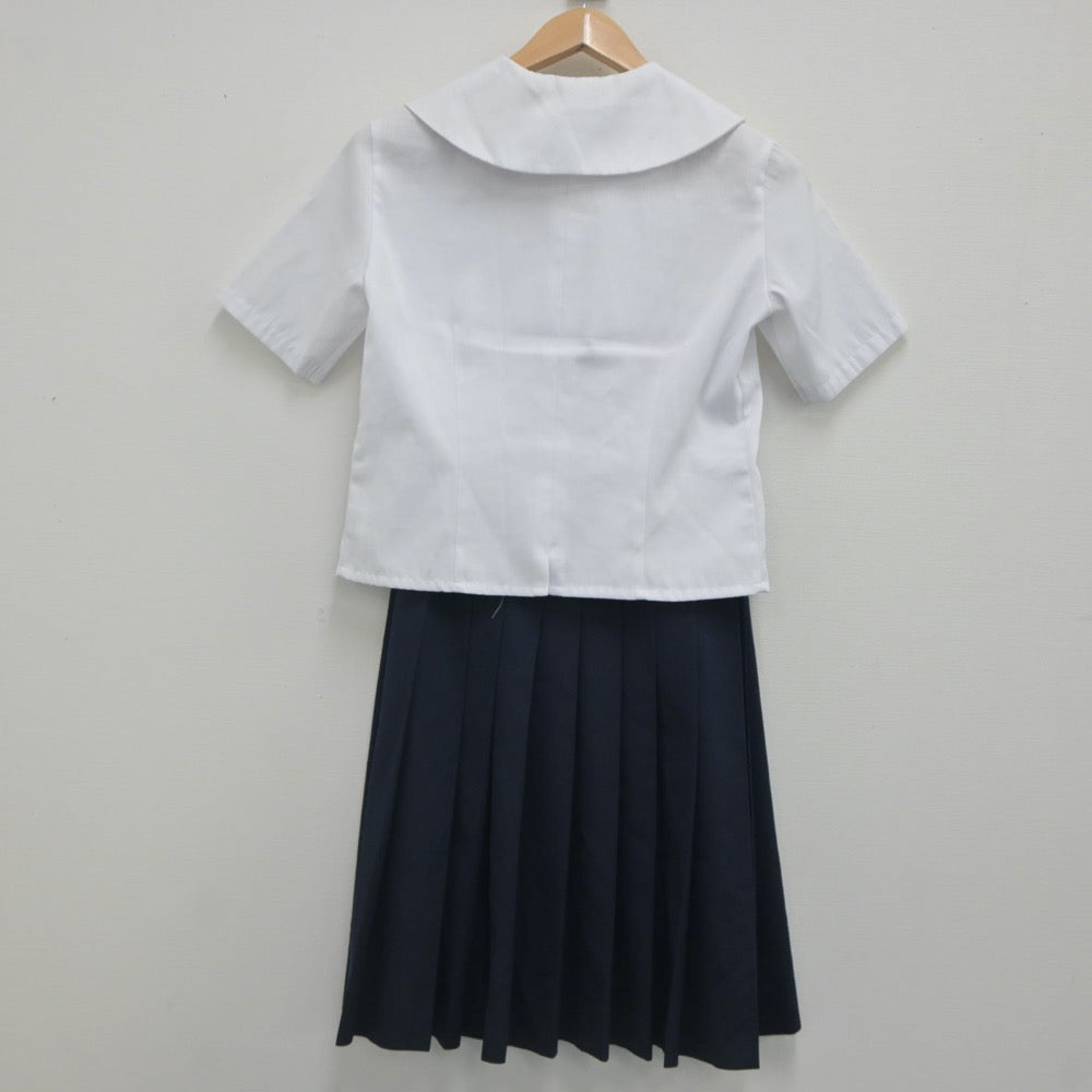 【中古】大阪府 プール学院中学校 女子制服 2点（セーラー服・スカート）sf023520