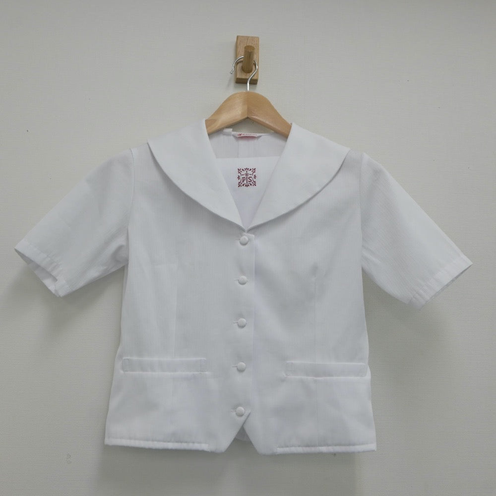 【中古】大阪府 プール学院中学校 女子制服 2点（ニット・セーラー服）sf023521