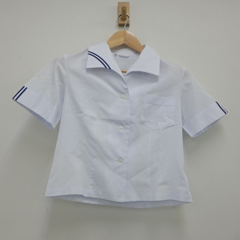 【中古】岡山県 岡山大安寺高等学校 女子制服 4点（ニットベスト・シャツ・スカート）sf023525