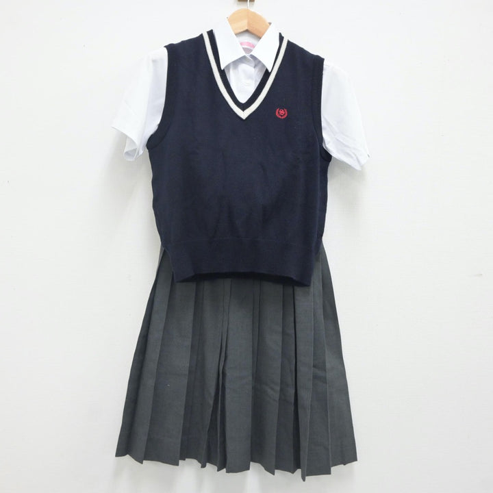 【中古制服】福岡県 福岡西陵高等学校 女子制服 3点（ニットベスト・シャツ・スカート）sf023528【リサイクル学生服】 | 中古制服通販パレイド