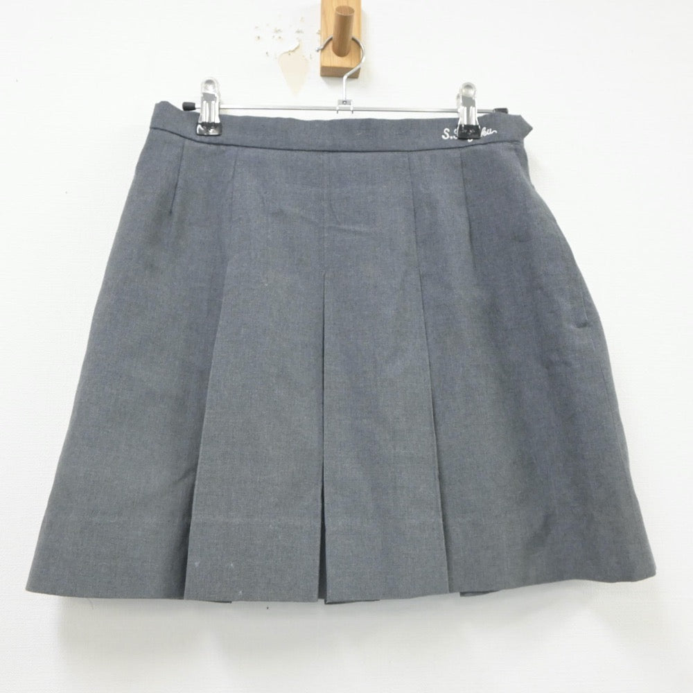 【中古】神奈川県 湘南工科大学附属高等学校 女子制服 3点（ニットベスト・シャツ・スカート）sf023532