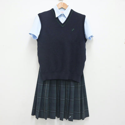 中古制服】大阪府 農芸高等学校 女子制服 4点（ニットベスト・シャツ・スカート）sf023537【リサイクル学生服】 | 中古制服通販パレイド