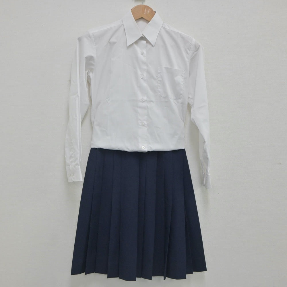 【中古】東京都 青山高等学校 女子制服 3点（シャツ・スカート）sf023558