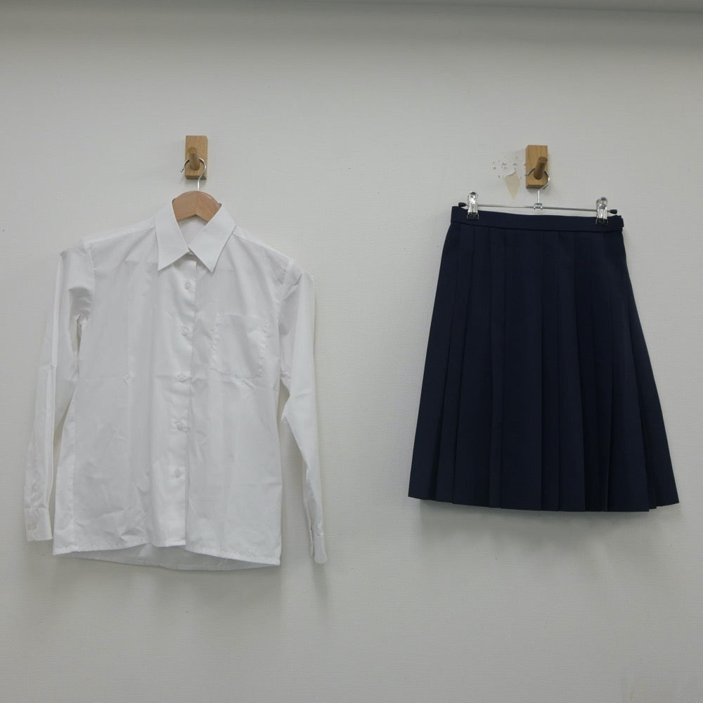 【中古】東京都 青山高等学校 女子制服 3点（シャツ・スカート）sf023558