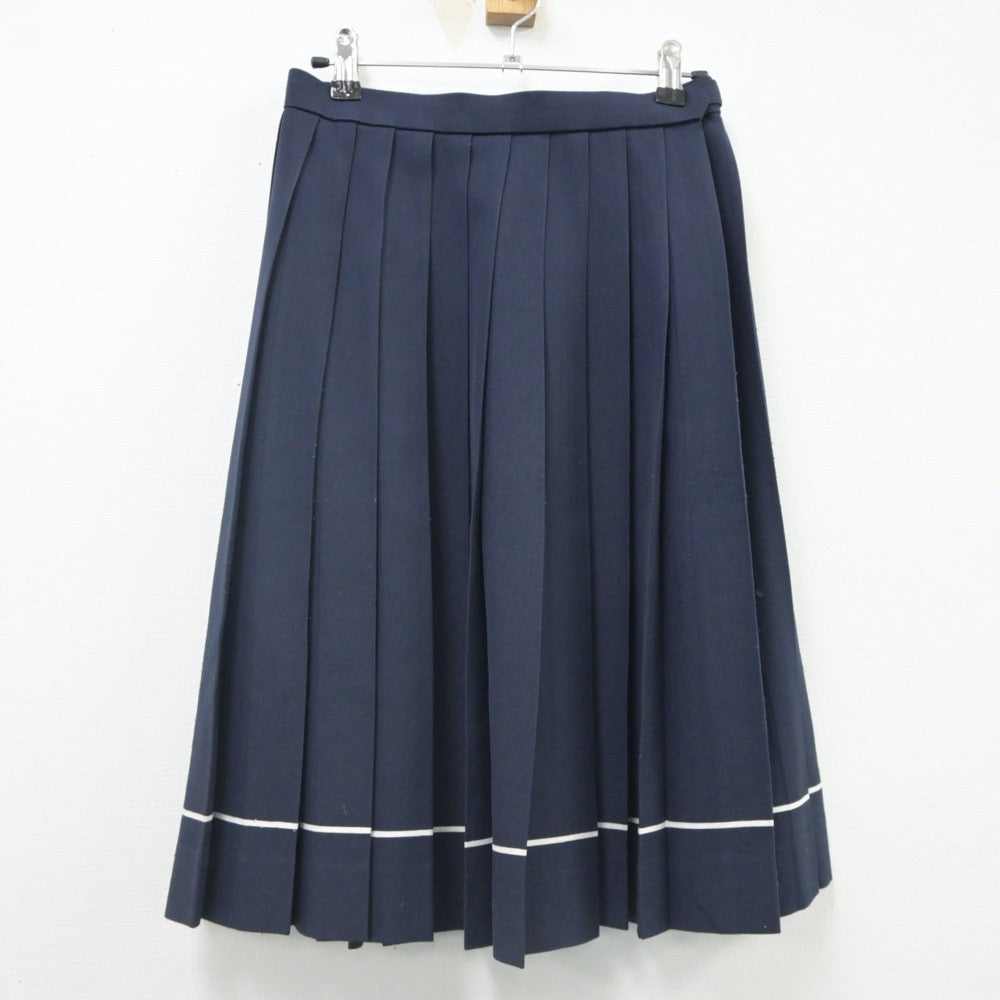 【中古】福岡県 直方高等学校 女子制服 3点（セーラー服・スカート）sf023559