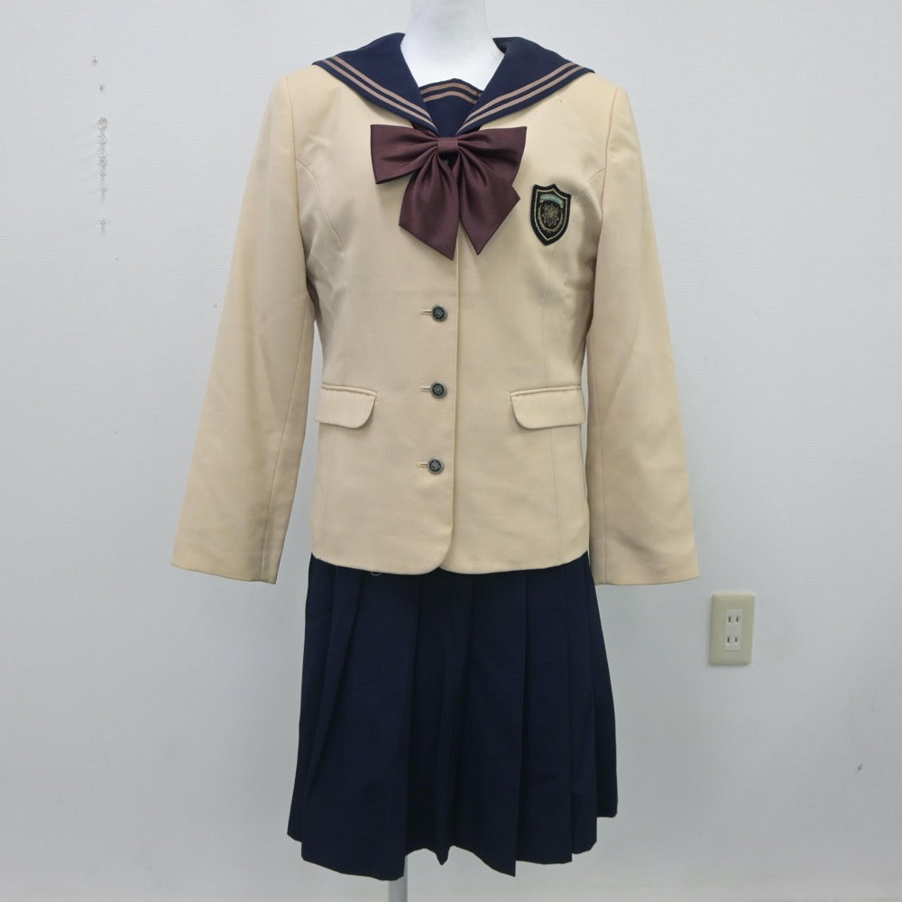 【中古】埼玉県 武蔵越生高等学校 女子制服 4点（ブレザー・セーラー服・スカート）sf023561