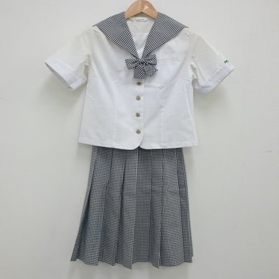 【中古】埼玉県 武蔵越生高等学校 女子制服 3点（セーラー服・スカート）sf023562