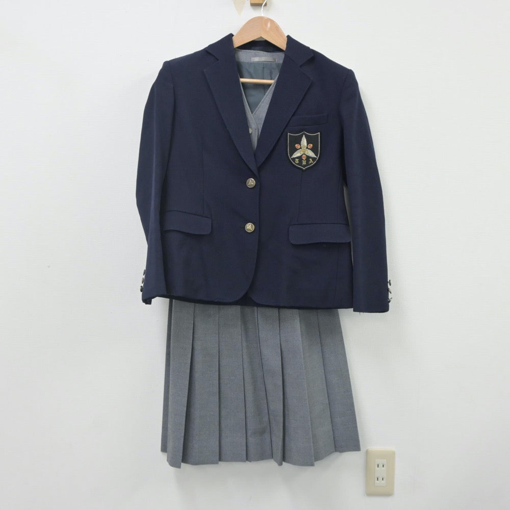 【中古】埼玉県 東京農業大学第三高等学校 女子制服 3点（ブレザー・ベスト・スカート）sf023566