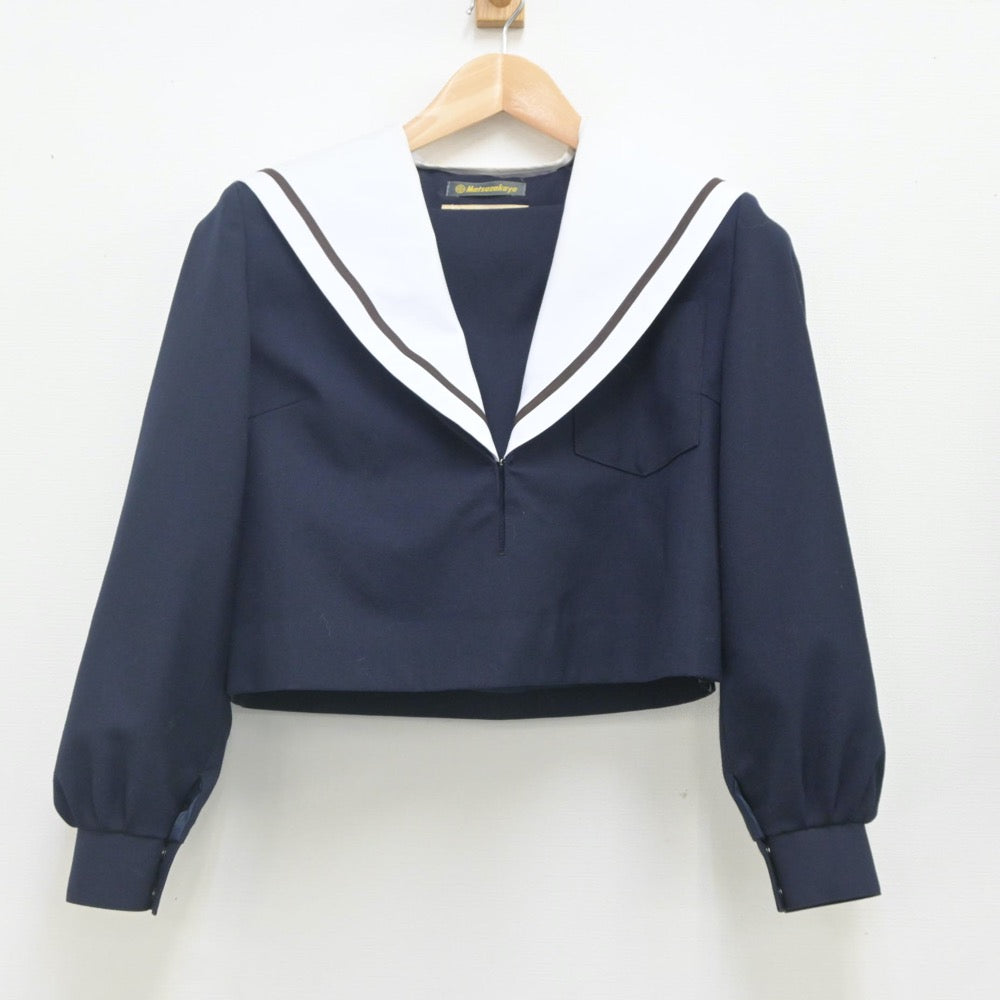 【中古】愛知県 旭丘高等学校 女子制服 2点（セーラー服・スカート）sf023571