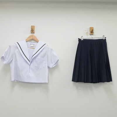 【中古】愛知県 旭丘高等学校 女子制服 2点（セーラー服・スカート）sf023572