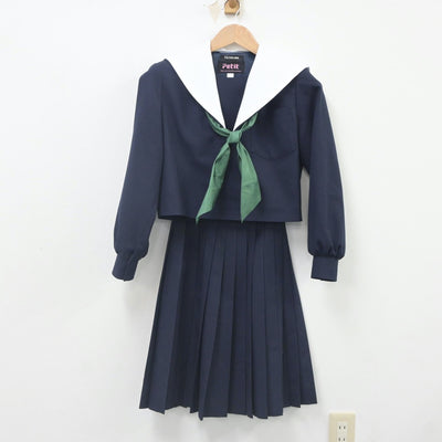 【中古】岐阜県 本巣中学校 女子制服 3点（セーラー服・スカート）sf023577