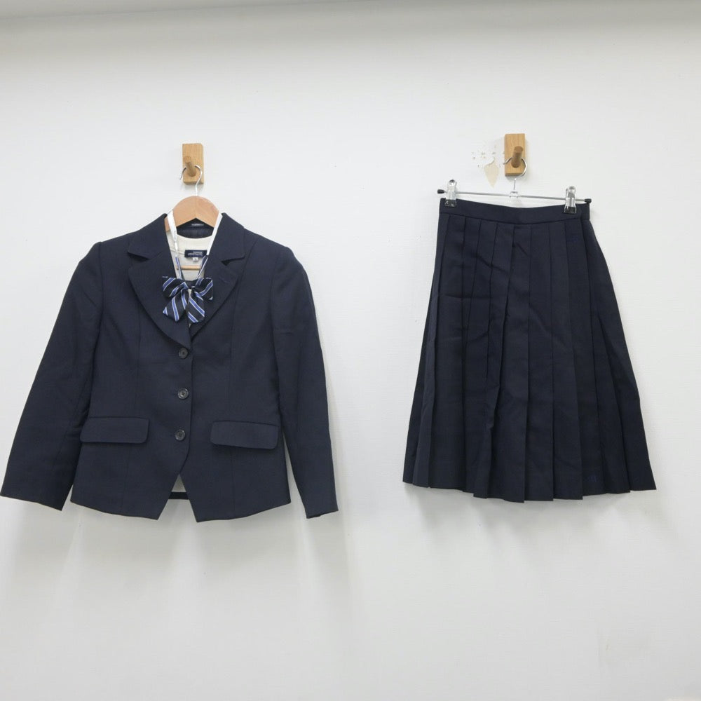 【中古】岐阜県 本巣松陽高等学校 女子制服 4点（ブレザー・ニットベスト・スカート）sf023584