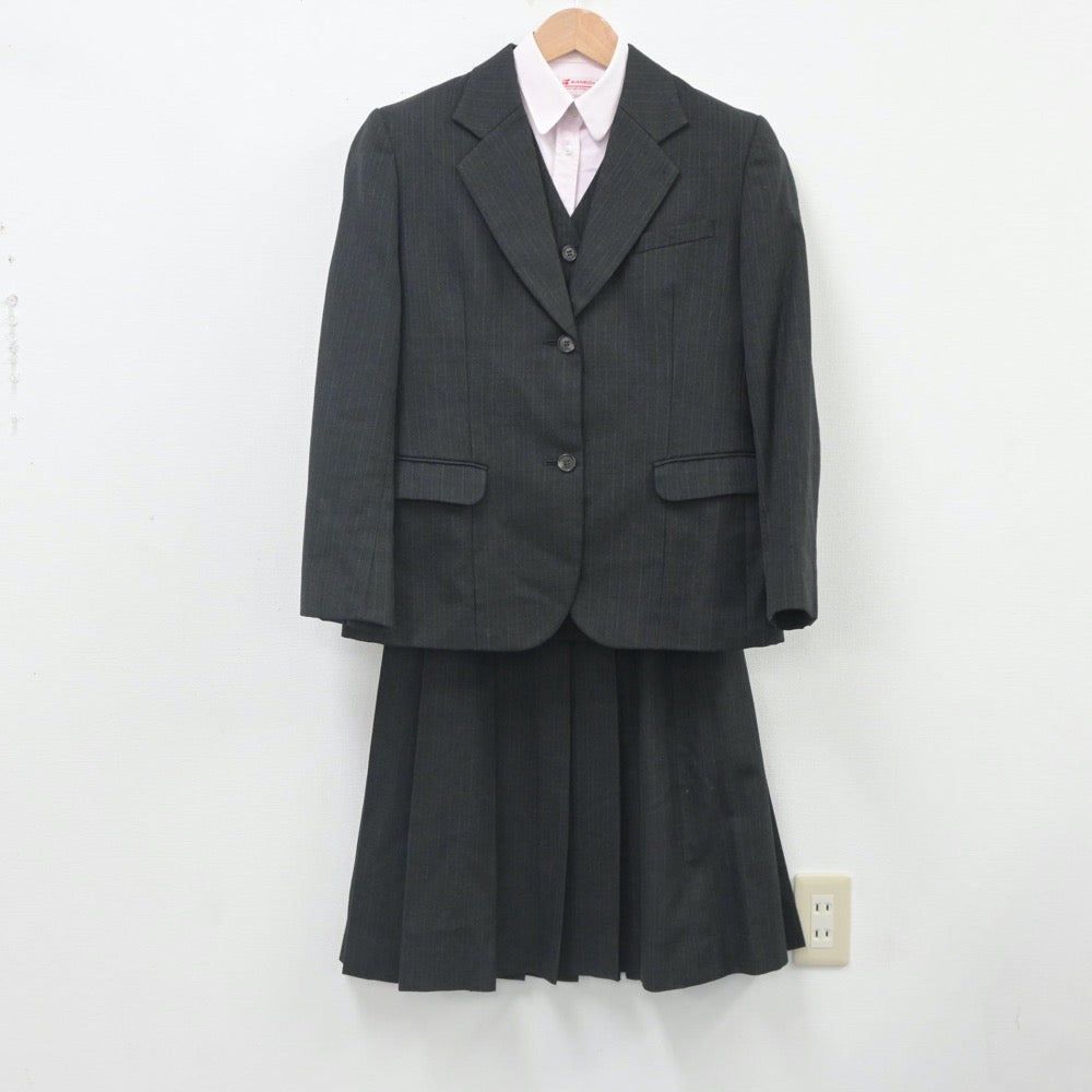 【中古】佐賀県 牛津高等学校 女子制服 4点（ブレザー・ベスト・シャツ・スカート）sf023592