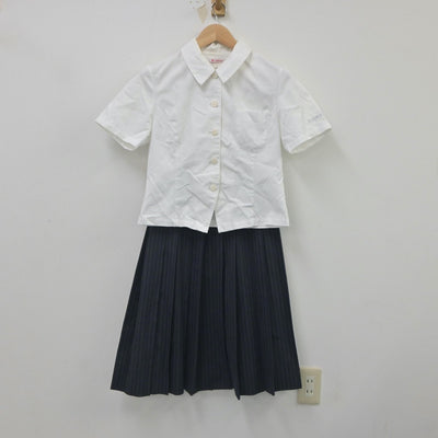 【中古】佐賀県 牛津高等学校 女子制服 2点（シャツ・スカート）sf023595