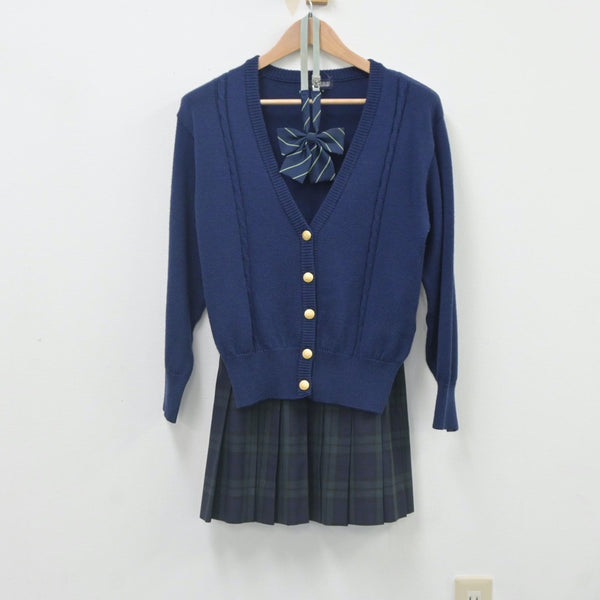 【中古制服】北海道 函館大学付属柏稜高等学校 女子制服 3点（ニット・スカート）sf023606【リサイクル学生服】 | 中古制服通販パレイド