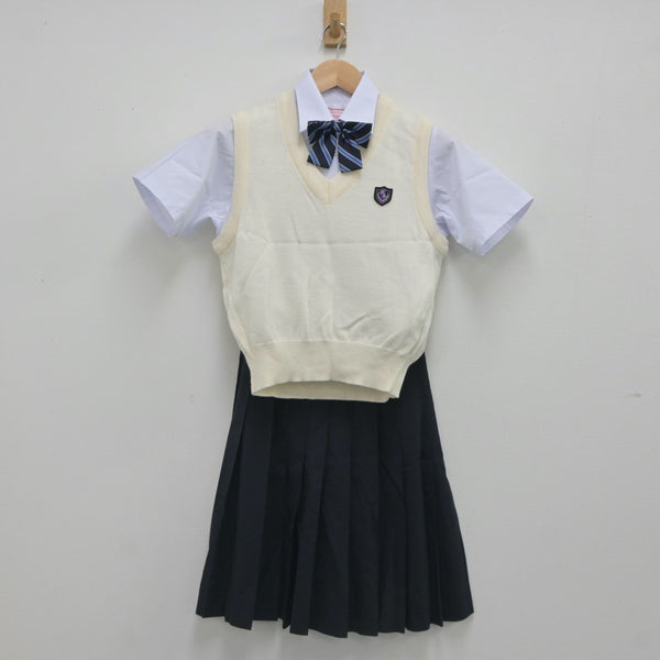 【中古制服】岐阜県 本巣松陽高等学校 女子制服 4点（ニットベスト・シャツ・スカート）sf023610【リサイクル学生服】 | 中古制服通販パレイド