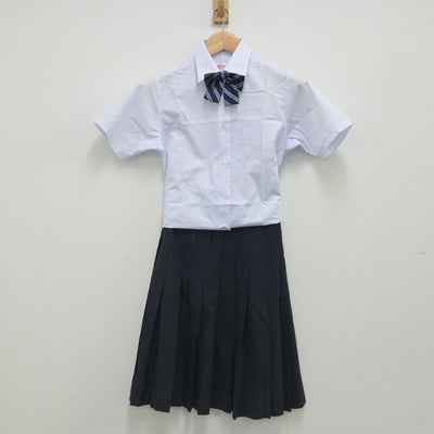 【中古】岐阜県 本巣松陽高等学校 女子制服 4点（ニットベスト・シャツ・スカート）sf023610