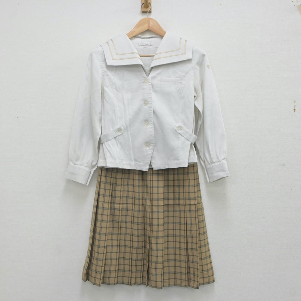 【中古】福井県 福井工大付属福井高等学校 女子制服 2点（セーラー服・スカート）sf023614