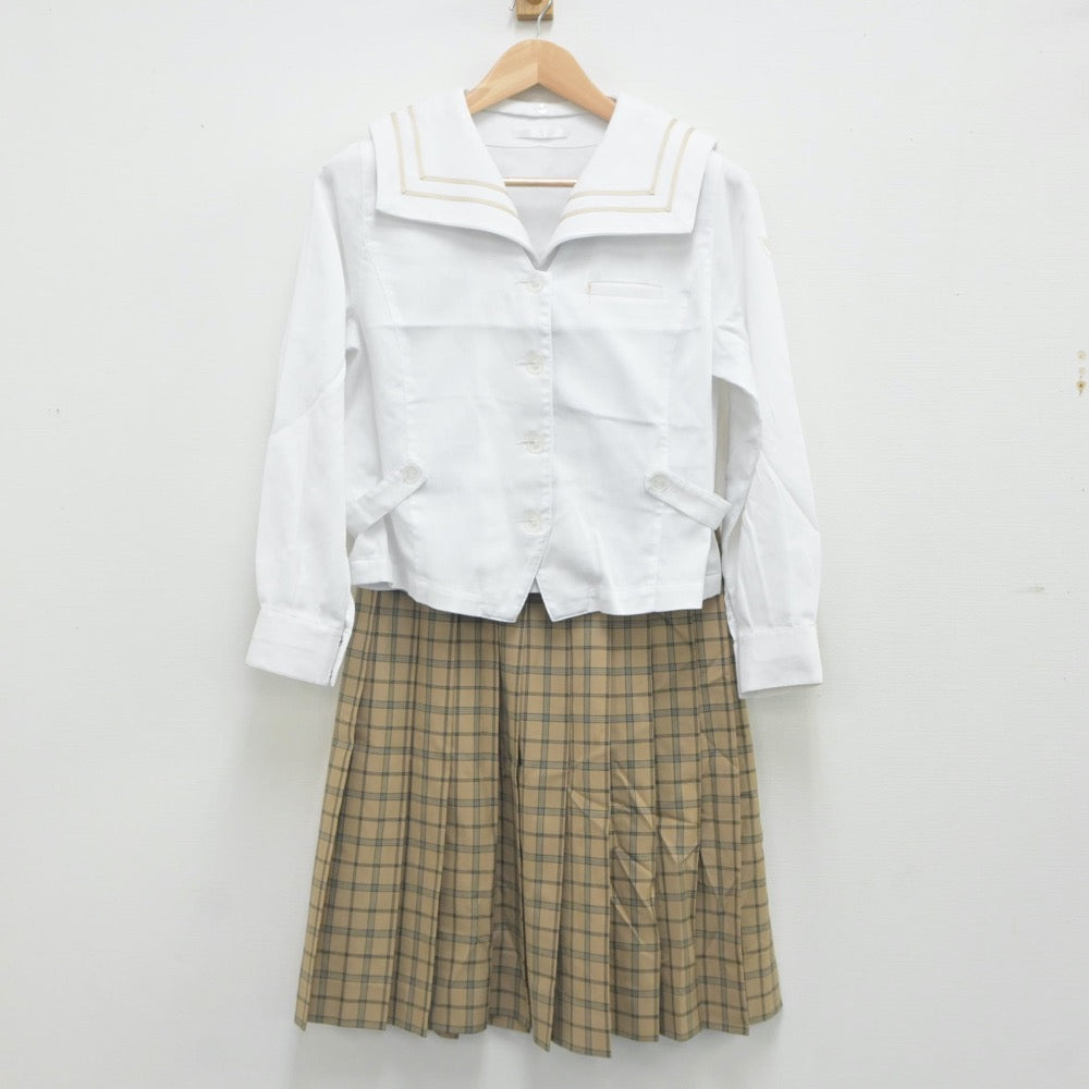 【中古】福井県 福井工大付属福井高等学校 女子制服 3点（ニットベスト・セーラー服・スカート）sf023616