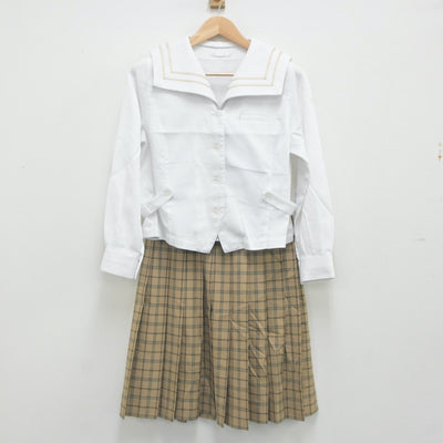 【中古】福井県 福井工大付属福井高等学校 女子制服 3点（ニットベスト・セーラー服・スカート）sf023616