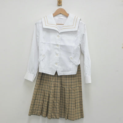 【中古】福井県 福井工大付属福井高等学校 女子制服 3点（ニット・セーラー服・スカート）sf023617