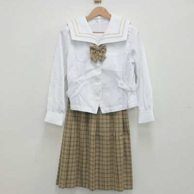 【中古】福井県 福井工大付属福井高等学校 女子制服 4点（ニット・セーラー服・スカート）sf023618