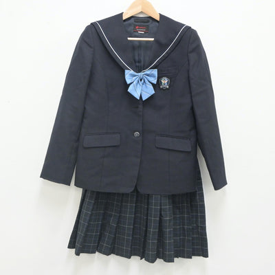 【中古】北海道 小樽市北陵中学校 女子制服 5点（ブレザー・ベスト・スカート）sf023629