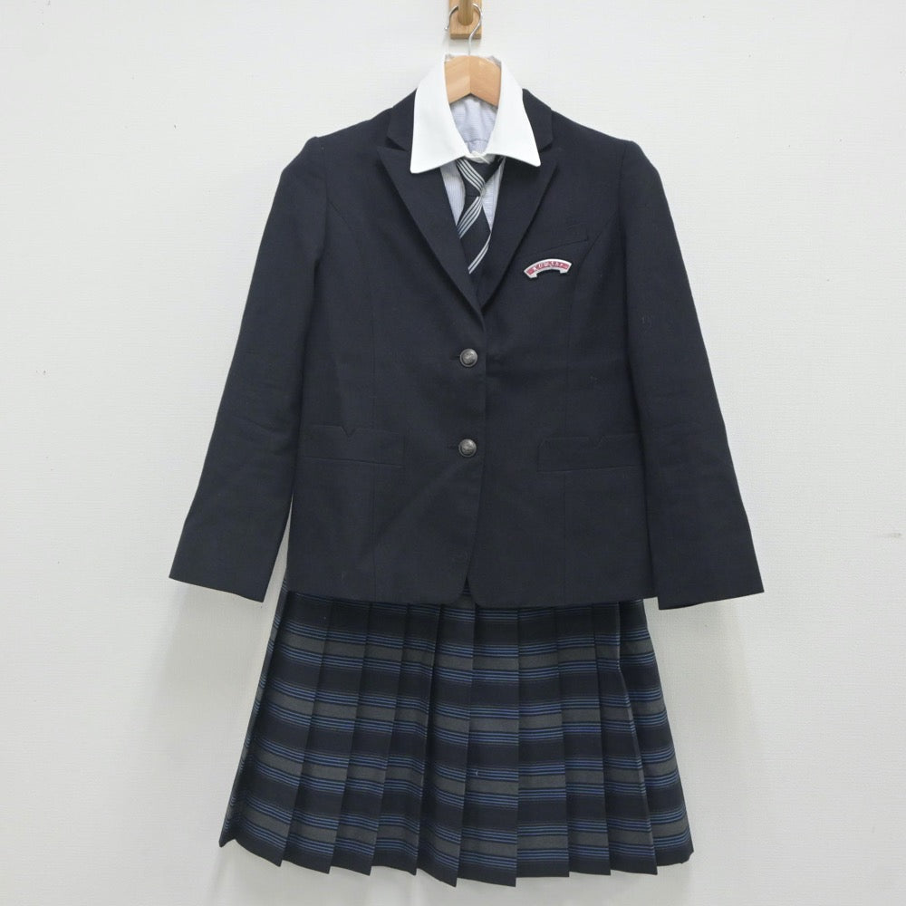 【中古】大阪府 関西福祉科学大学高等学校 女子制服 4点（ブレザー・シャツ・スカート）sf023632