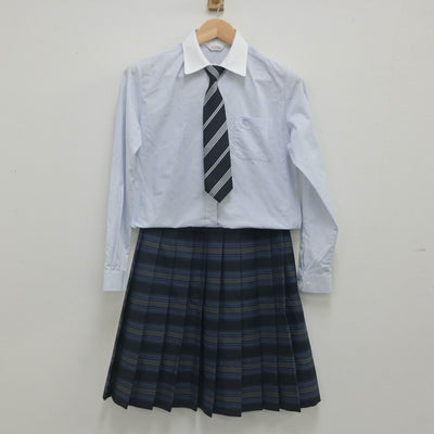 【中古】大阪府 関西福祉科学大学高等学校 女子制服 4点（ブレザー・シャツ・スカート）sf023632