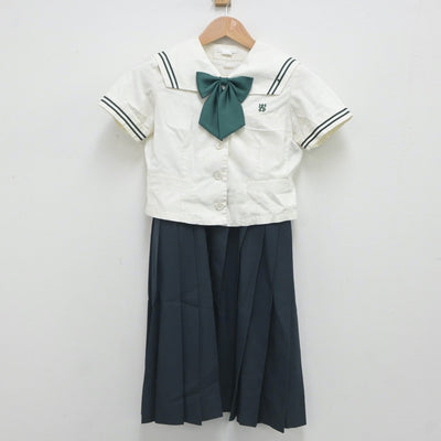 【中古】福岡県 西南学院中学校 女子制服 3点（セーラー服・ジャンパースカート）sf023635