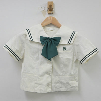 【中古】福岡県 西南学院中学校 女子制服 3点（セーラー服・ジャンパースカート）sf023635