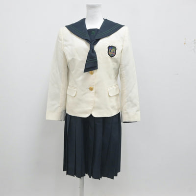 【中古】福岡県 西南学院中学校 女子制服 4点（ブレザー・セーラー服・ジャンパースカート）sf023636