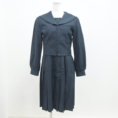 【中古】福岡県 西南学院中学校 女子制服 4点（ブレザー・セーラー服・ジャンパースカート）sf023636